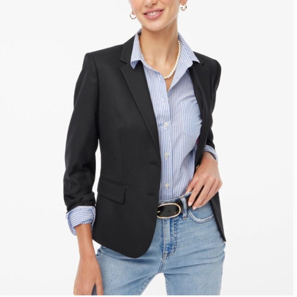 J. CREW Schoolboy Notch Lapel Blazer Jacket Black Sz XXL $168 {3L16}